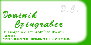 dominik czingraber business card